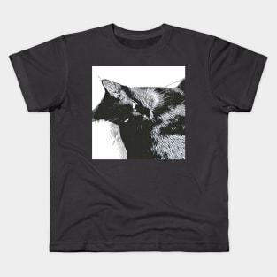 BLACK LIVE CAT Kids T-Shirt